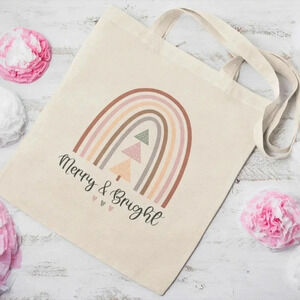Christmas  tote bag  merry bright